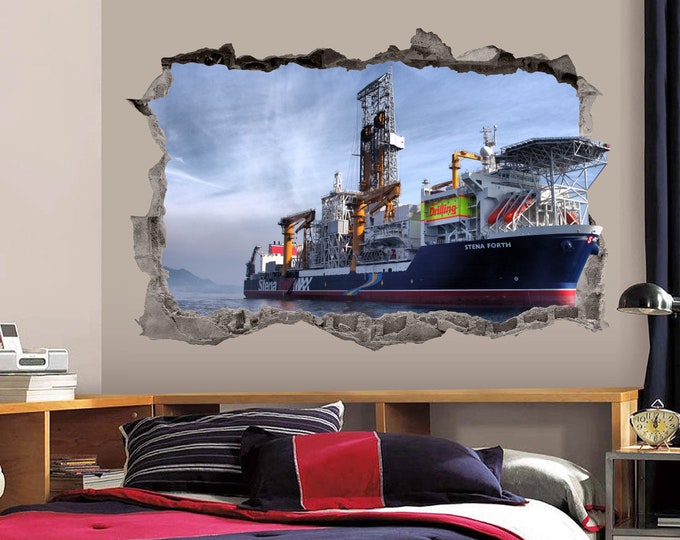 Freighter Ship Wall Decal 3D Art Stickers Vinyl Wall Decor - Etsy UK