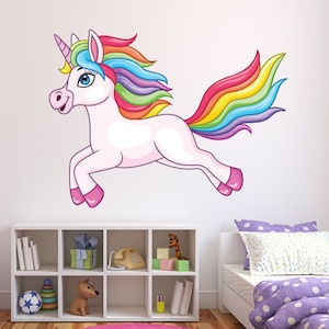Unicorn Fantasy Wall Sticker Mural Decal Print Art Kids Girls Bedroom Decor CT77 