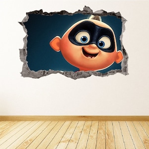 Jack-Jack Wall Art Decal The Incredibles 3D Smashed Vinyl Wall Decor