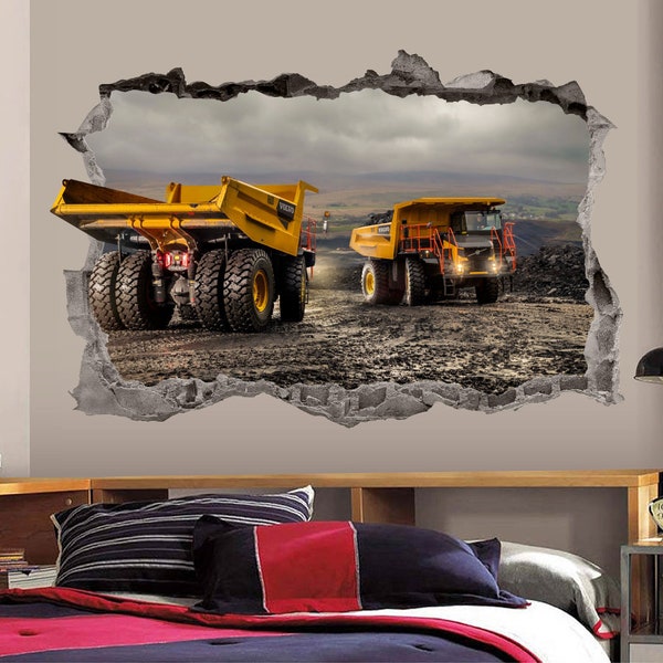 Construction Wall Art Stickers Etsy