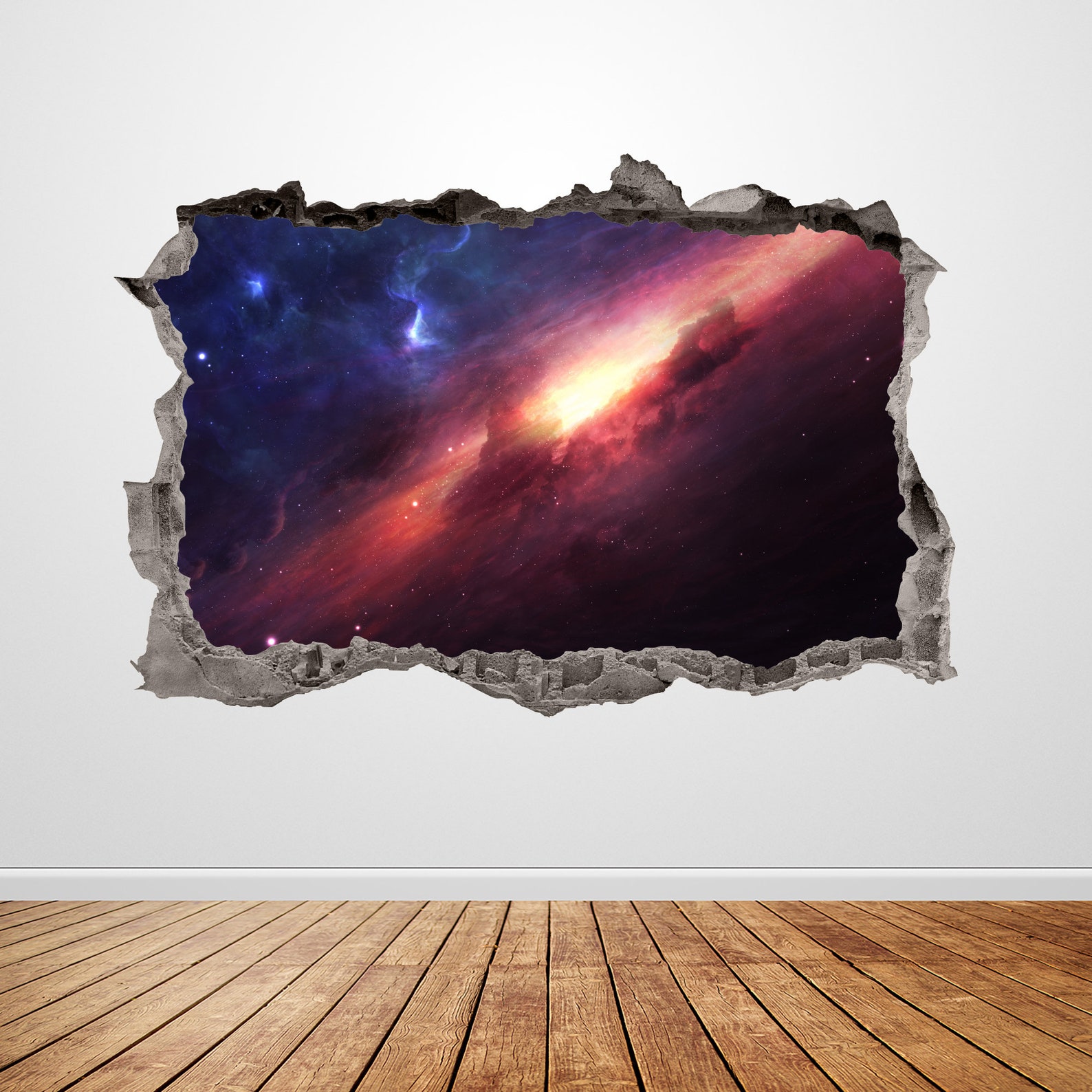 Galaxy Wall Decal Smashed 3D Graphic Milky Way Outer Space Etsy Israel