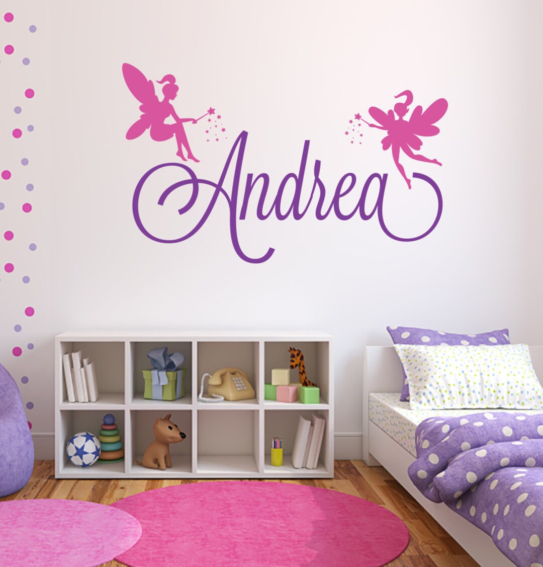 Personalized Name Wall Decal - Magical Fairy Wall Art - Girls Nursery ...