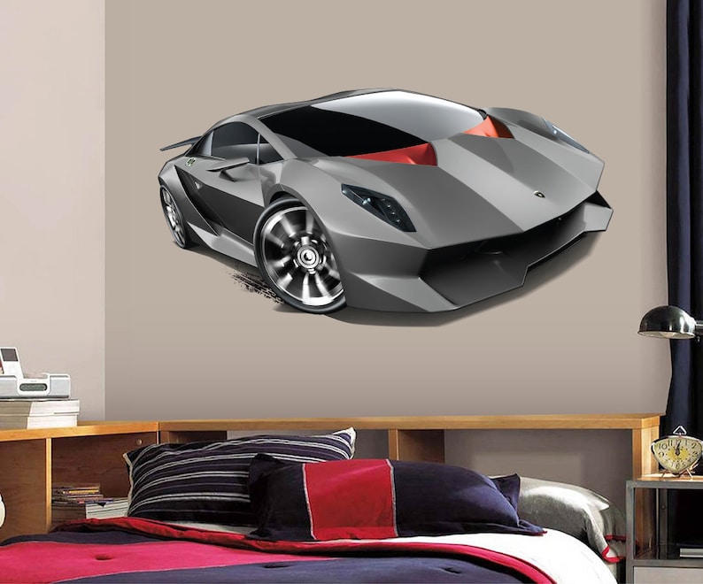 Wall Art Decal Racing Car Kids Bedroom Vinyl Wall Etsy