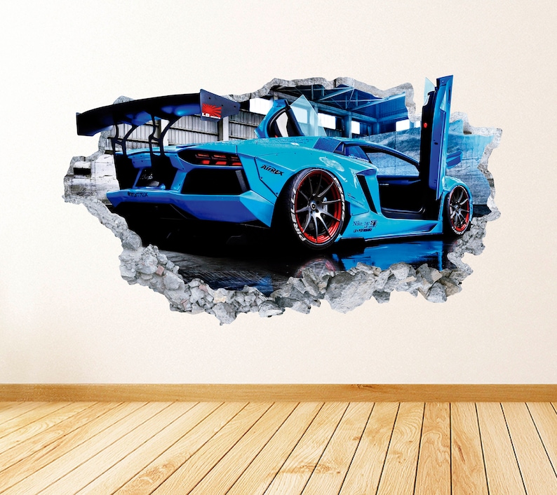 Racing Car Wall Art Decal Racing Theme Wall Decor Bedroom Etsy UK