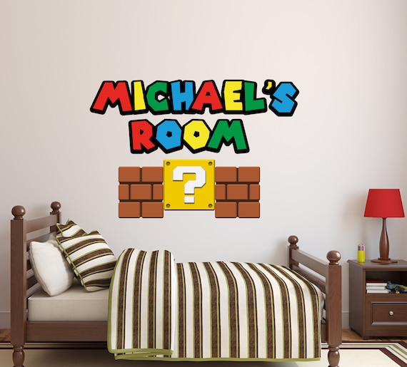 Peel And Stick Mario Bros Adesivo Da Parete Adesivo Da Parete Super Mario Decalcomania Del Videogioco Per La Decorazione Della Stanza Preppy - Italia - Foto 14