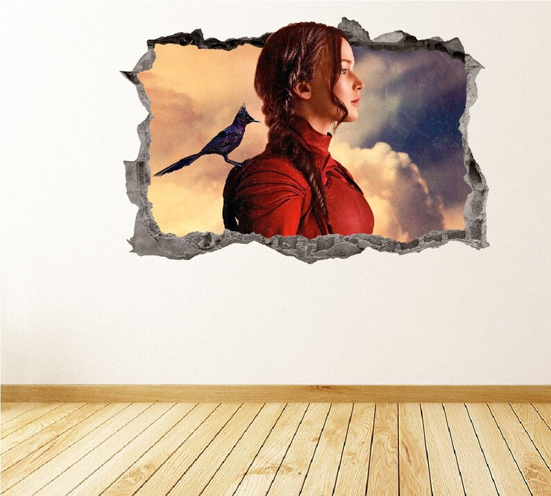 Hunger Games Wall Art Decal The Mockingjay 3D Smashed Vinyl Etsy