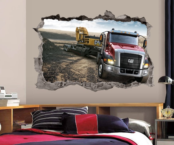 Cat Truck Wall Decal 3d Art Stickers Vinyl Wall Decor