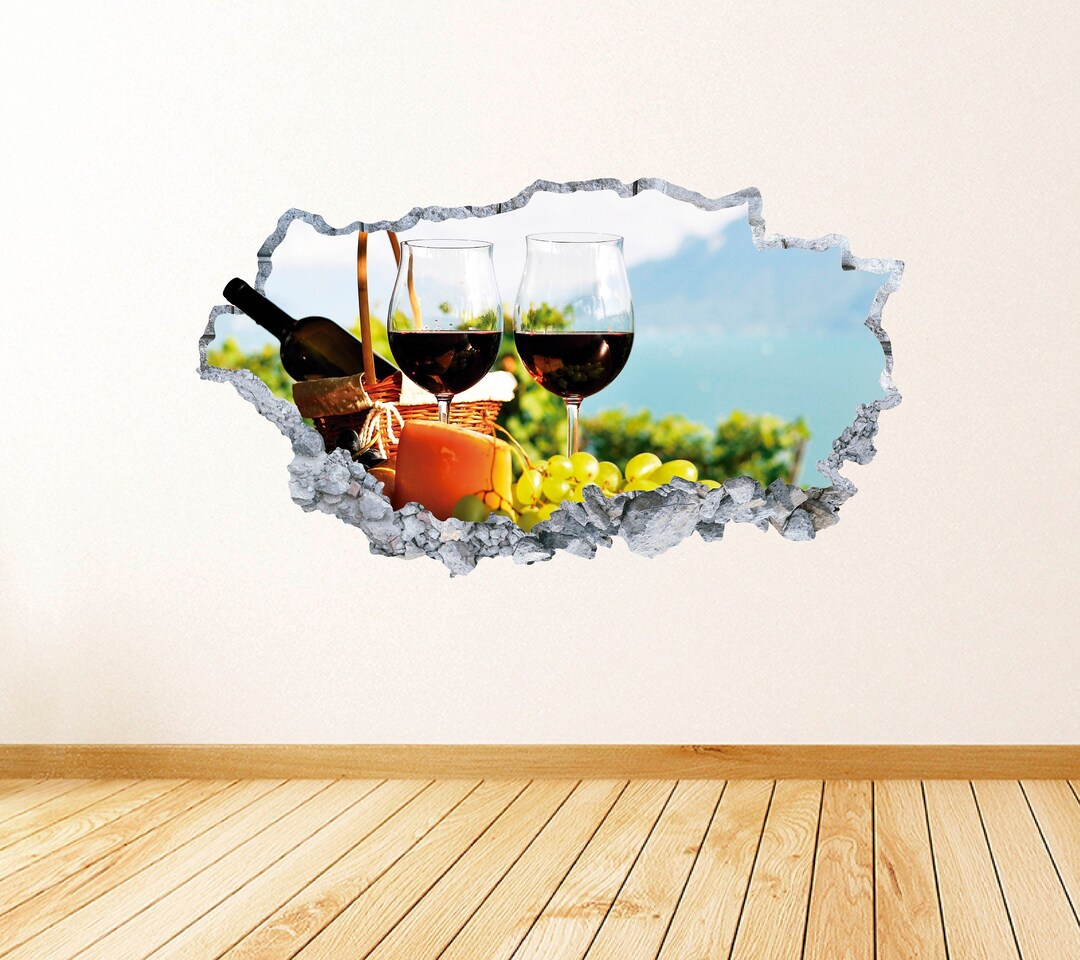 Wine Wall Art Decal Wine Shop Kitchen Wall Decor Vinyl Wall Sticker - Etsy