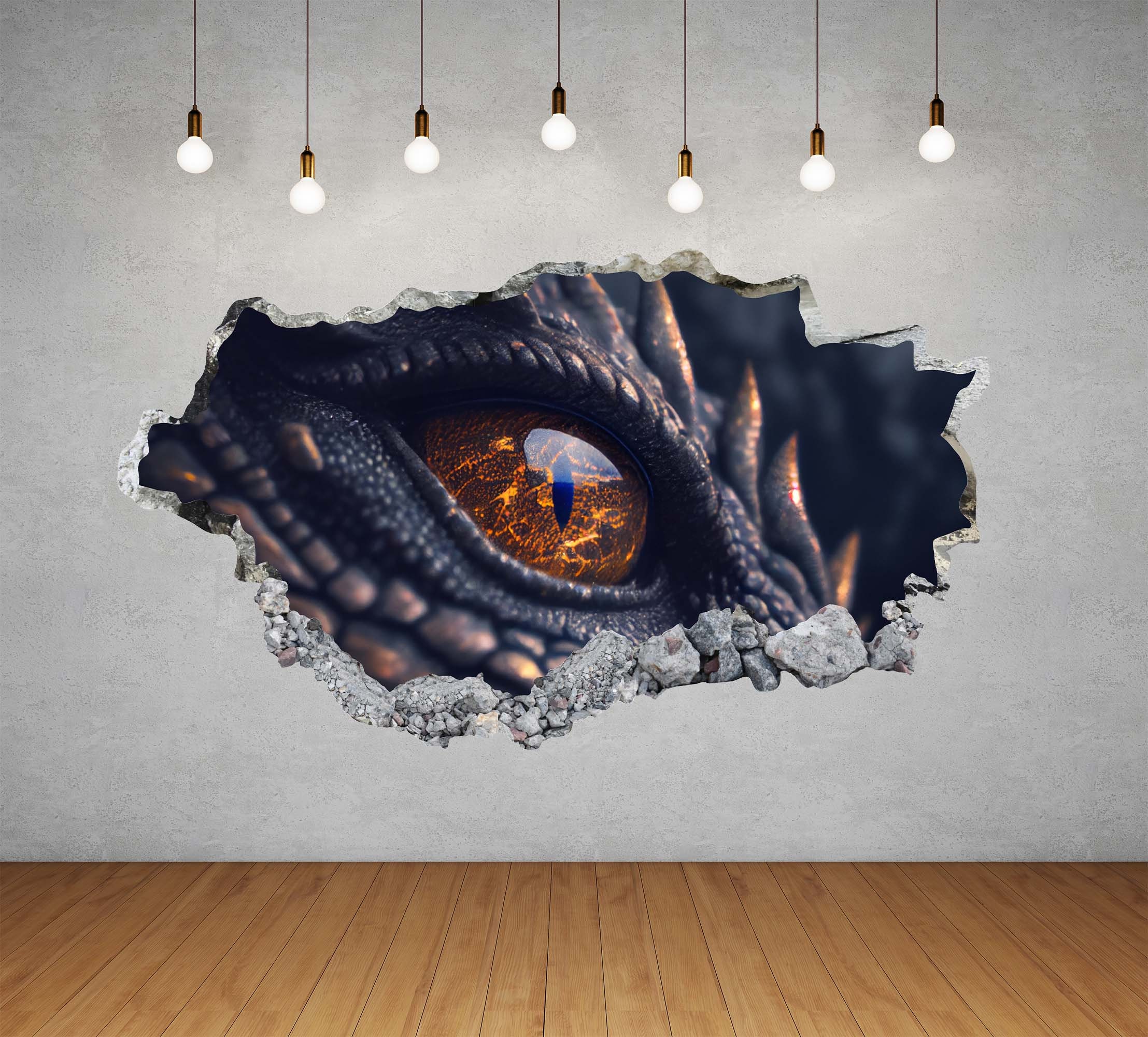 Dragon Eye 3D Wall Decal Art Decor Sticker Dragon Wall Sticker Art ...