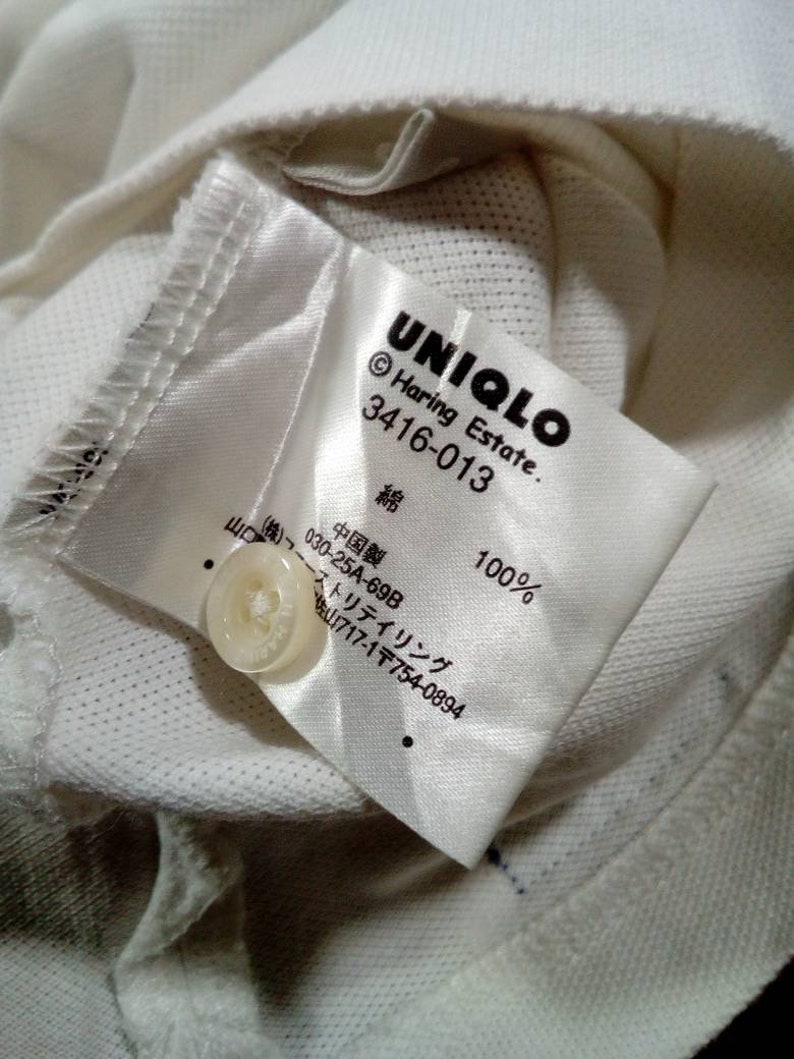 Vintage Keith Haring X uniqlo polo tee