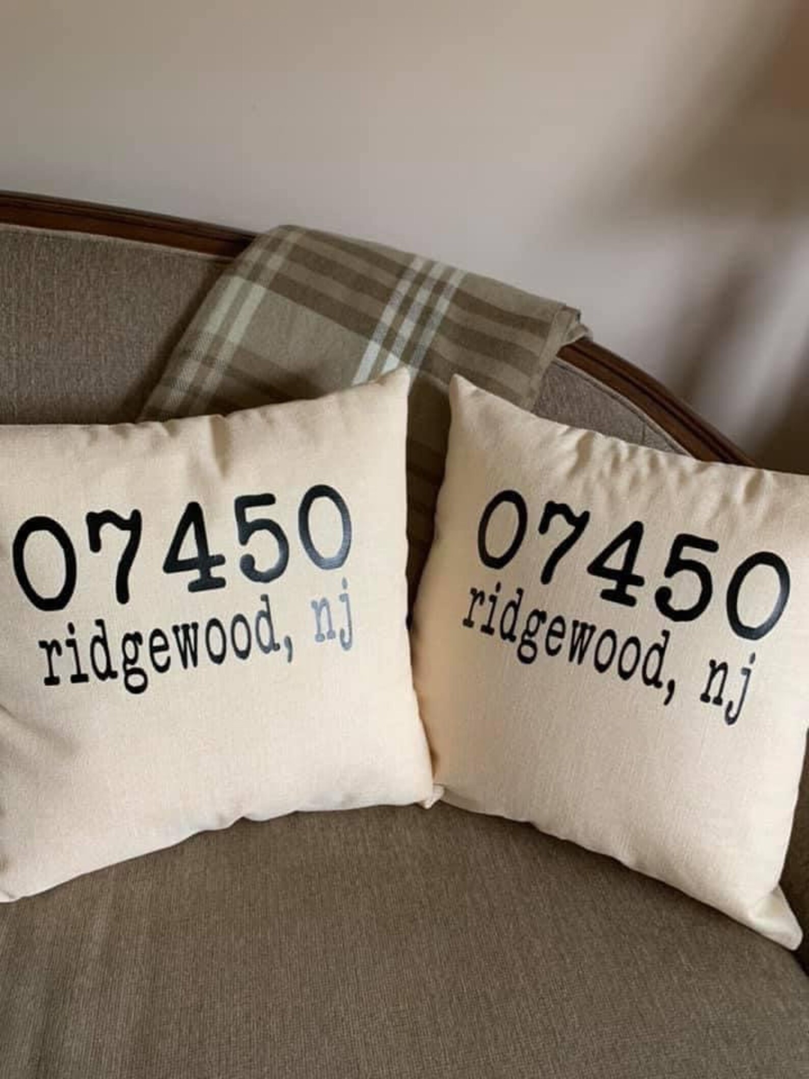 Zip Code Decorative Pillows Etsy