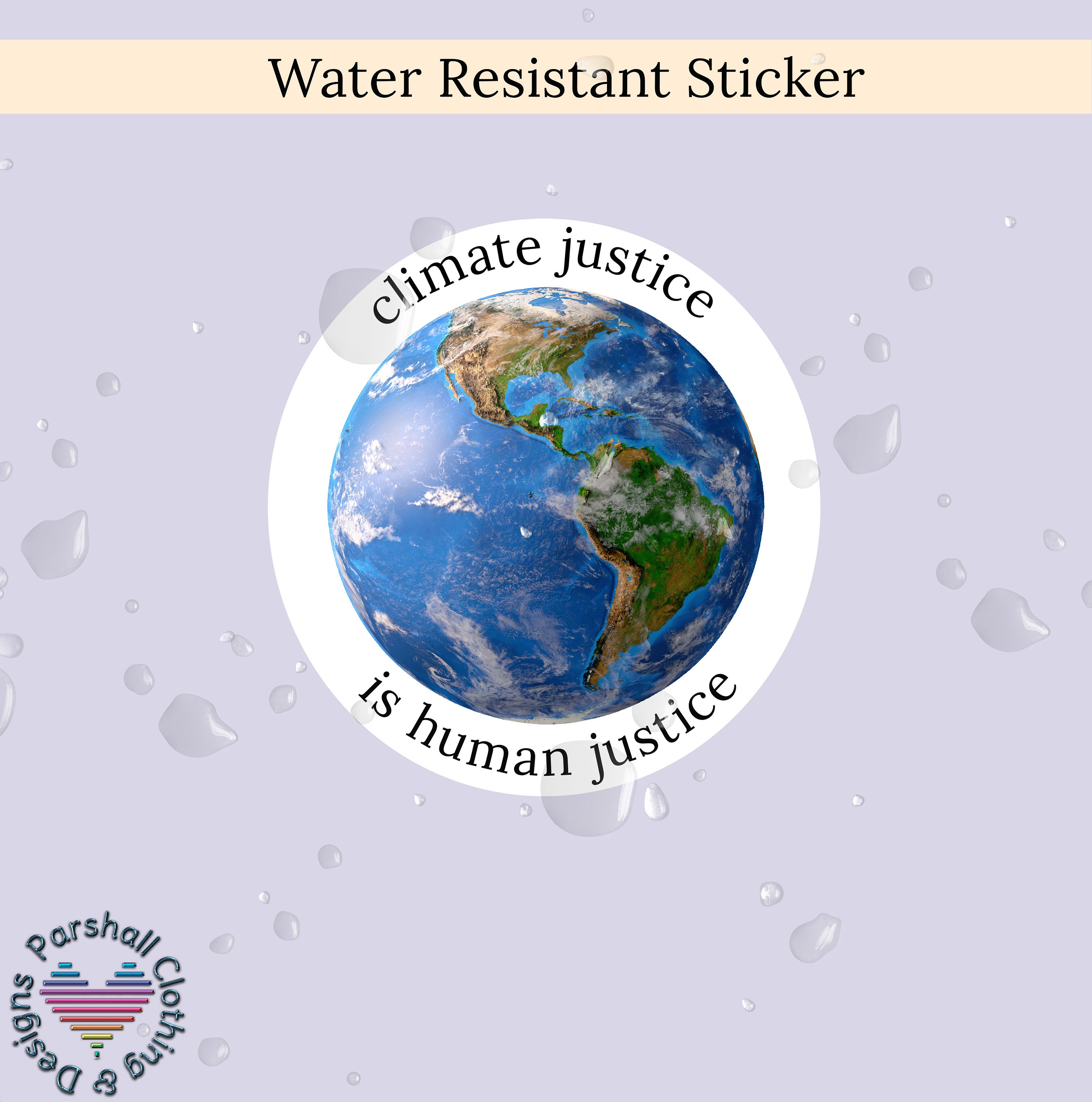 Climate Crisis Sticker Climate Justice is Human Justice Vinyl Sticker. Climate Crisis Vinyl ...