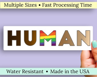 Black Lives Matter LGBTQ Gay Pride Waterproof Vinyl Sticker. Equal Rights are Human Rights. Activist for Equality Water Bottle, Laptop Decal