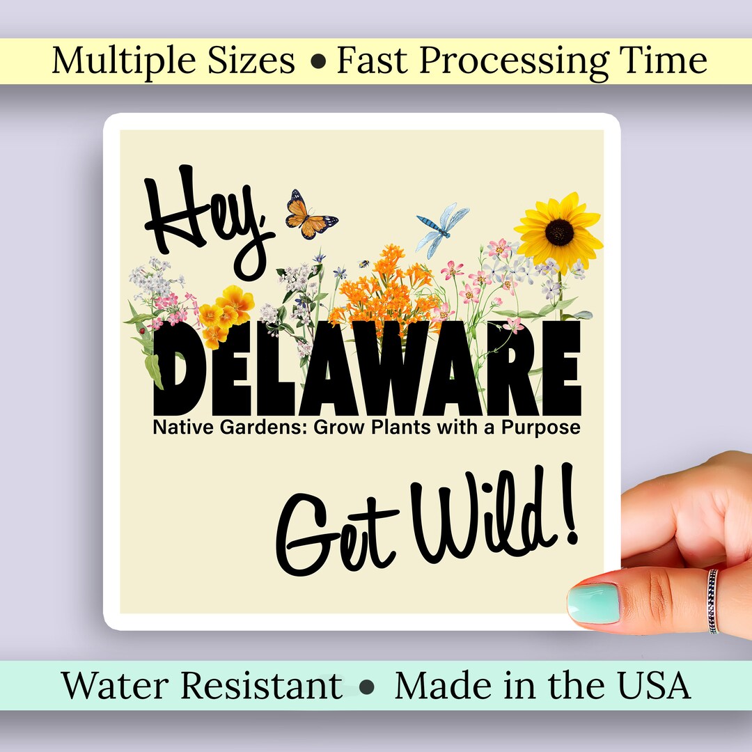Delaware Wildflowers, Native Plants Vinyl Sticker. Plant With Purpose ...
