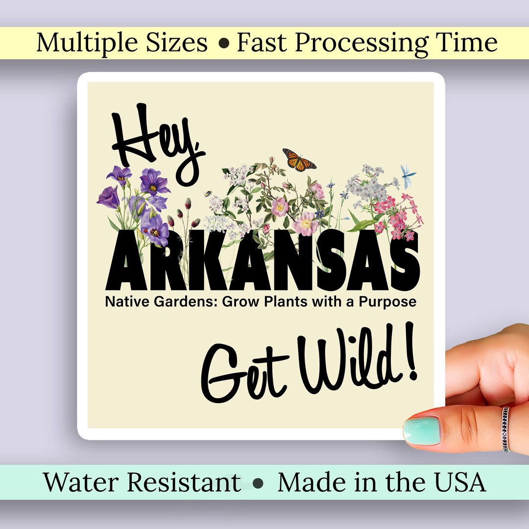 Arkansas Native Sticker Arkansas Wildflowers, Native Plants Vinyl Sticker. Plant With Purpose ...