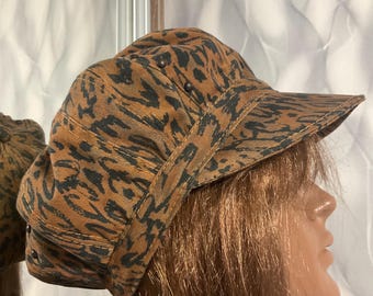Handmade oversized fabric patchwork newsboy cap 23,2", Boho jean hat in street fashion style, Falls patchwork hat 59cm