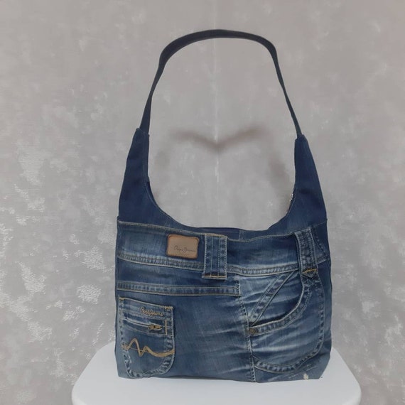 Classic Hobo Denim Bag Jean Shoulder Tote Bag Casual Large - Etsy