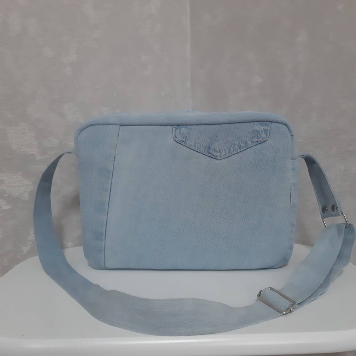 Casual Denim Bag Jean Crossbody Purse Blue Shoulder Bag of Etsy