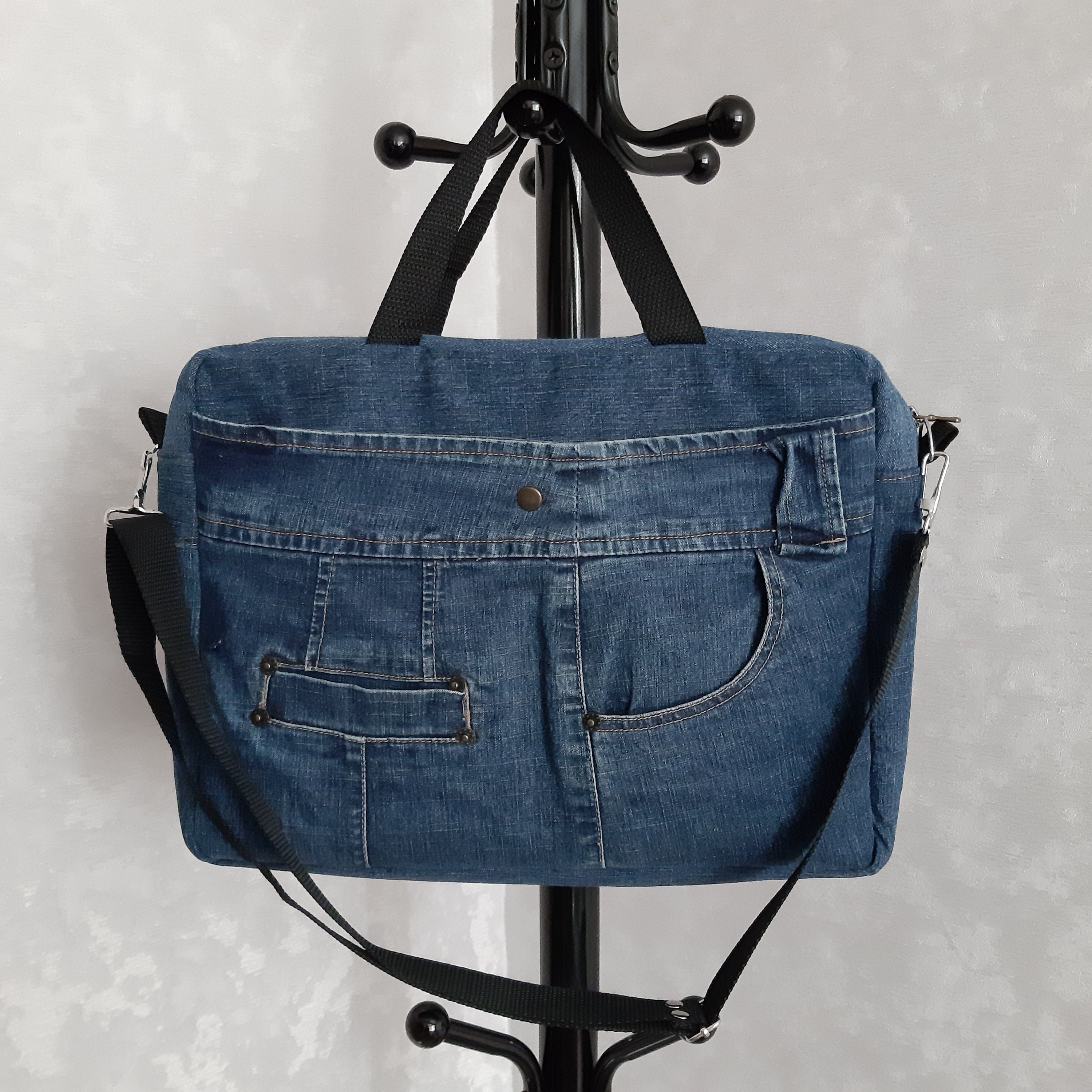 Denim laptop bag online
