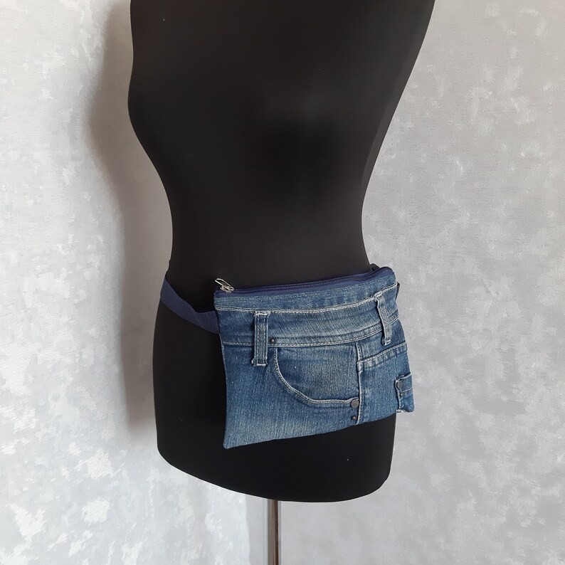 Denim fanny pack Casual hip pouch Denim waist bag Jean belt Etsy