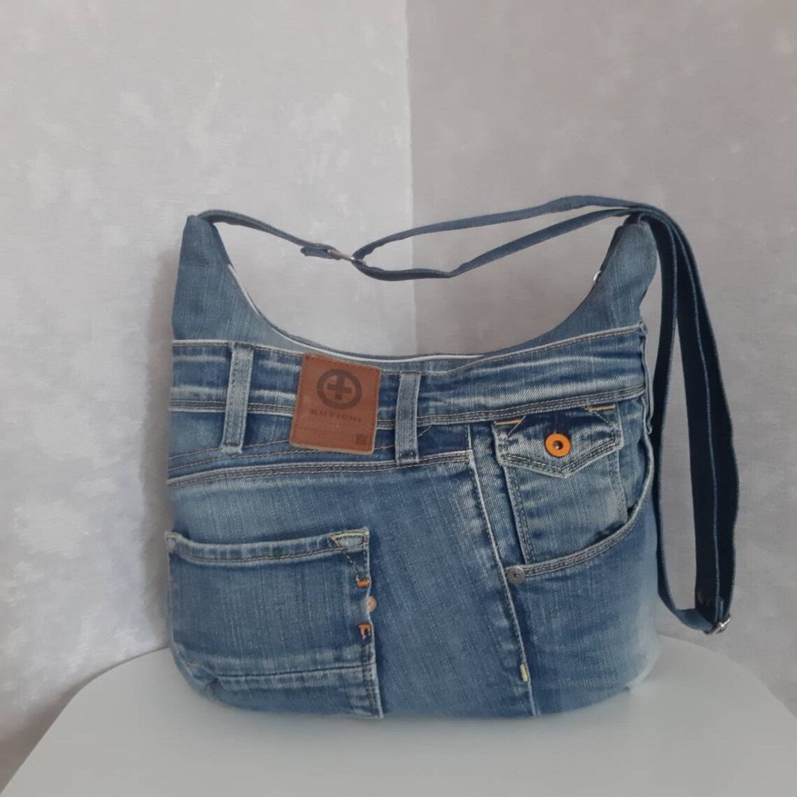 Shoulder Denim Bag Medium Size Jean Crossbody Purse Casual | Etsy