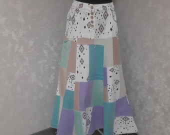 Long jean skirts quilt pattern top