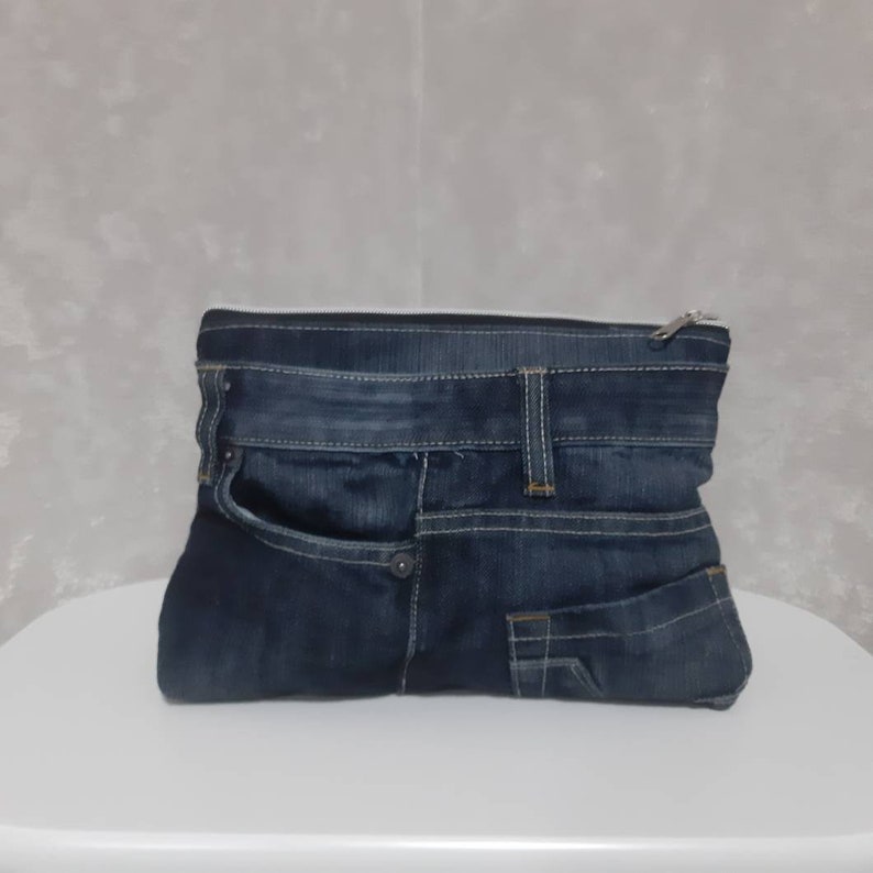 Denim Cosmetic Bag for Cosmetics and Medicines Handmade From Etsy