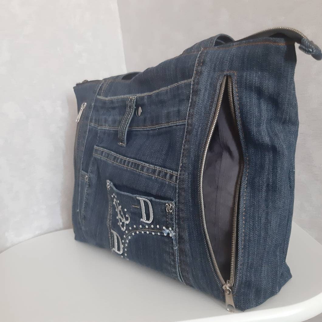 Concealed Carry Bag Denim Hobo Bag With Hidden Carry - Etsy