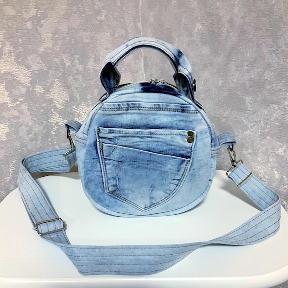 Bolsos De Tela Redondos Bolsos De Rafia Redondo Con Asas Largas PU