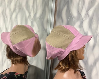 Gorra de pana vaquera hecha a mano con parches de 22,5&quot;, estilo bohemio multicolor de 57 cm, estilo urbano. Gorra de patchwork Falls.