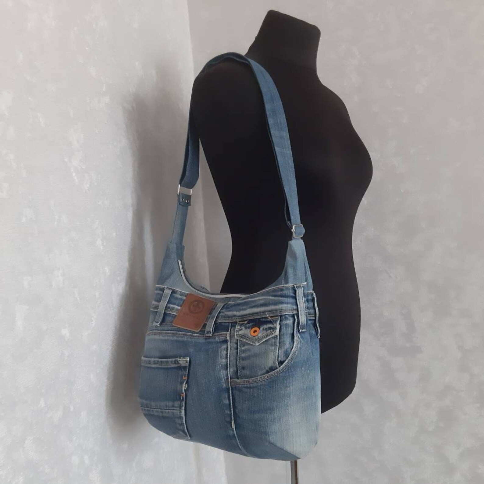 Shoulder Denim Bag Medium Size Jean Crossbody Purse Casual - Etsy