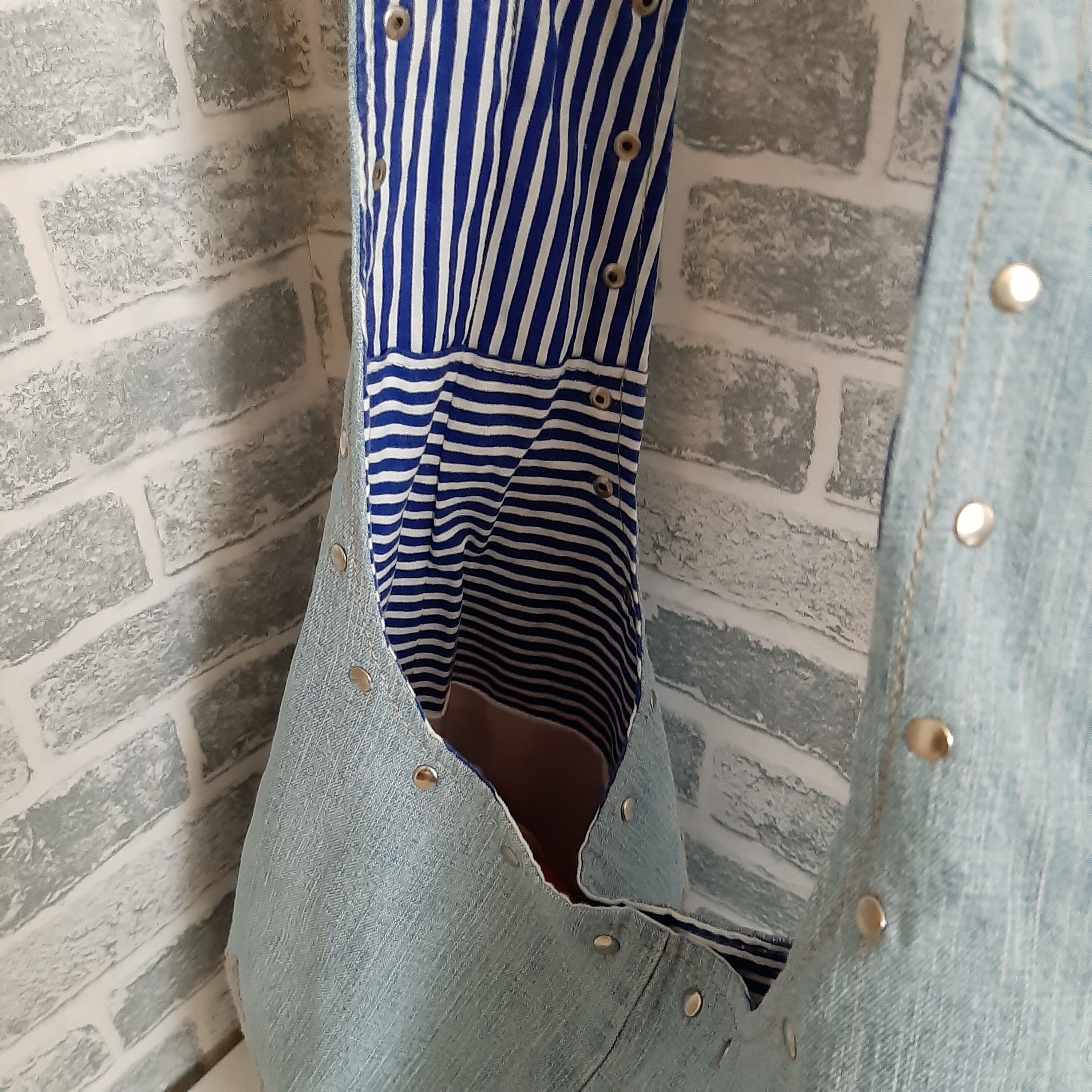 Light Blue Denim Bag With Embroidery Casual Purse of Shabby Etsy