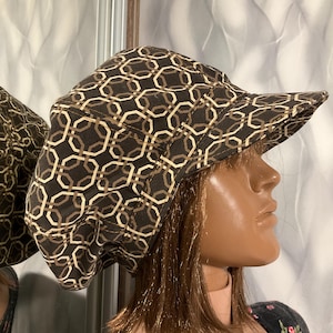 Gorra de repartidor de periódicos hecha a mano con patchwork de rastas, 24,4", estilo boho oversize, gorra rastafari de talla grande de 62 cm