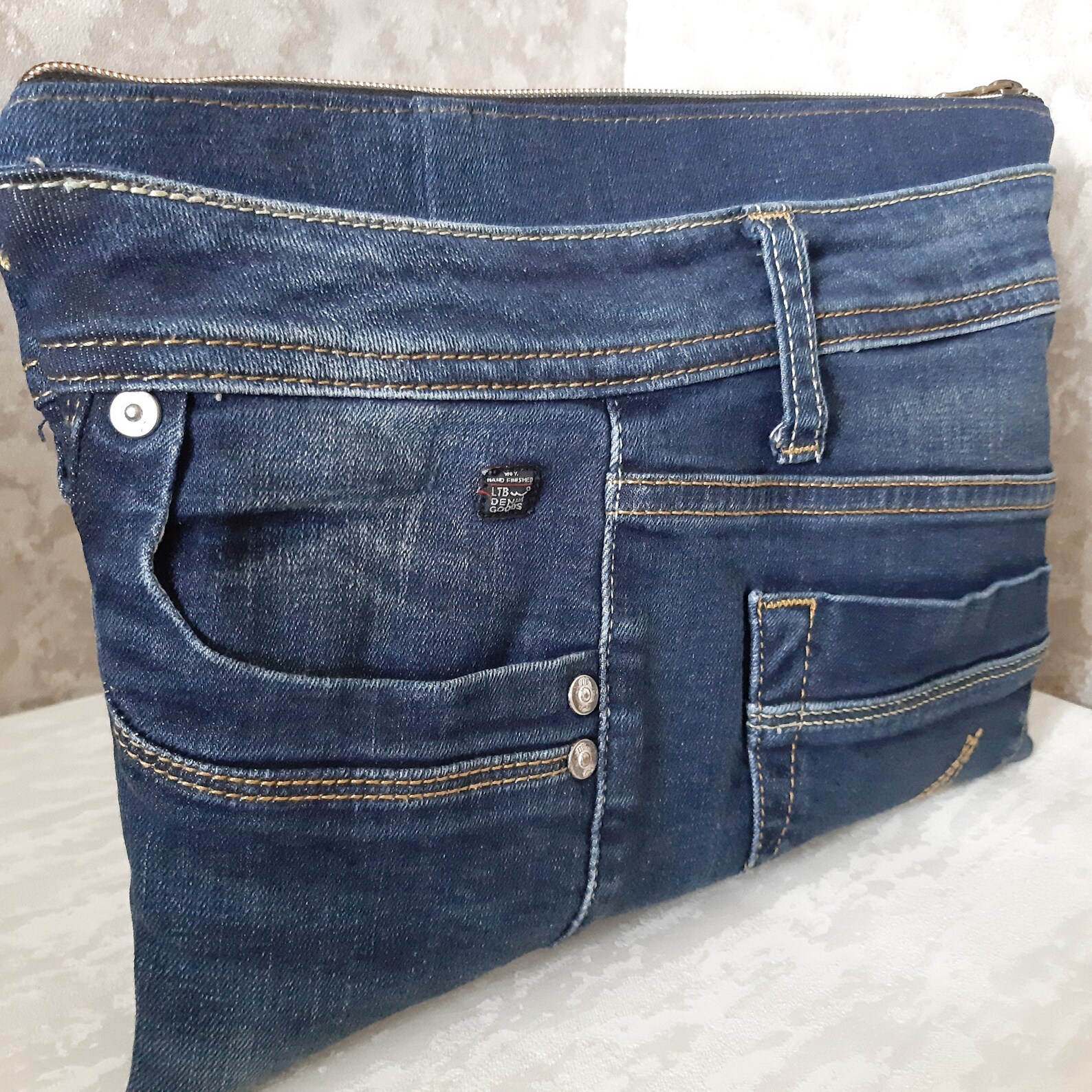 Casual denim clutch Jean blue clutch bag Evening clutch Etsy