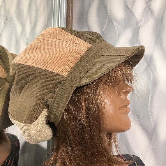 VTG Brown Denim Brimmed Boho Hat boho-hat-copper-front-ss21-  main image 3