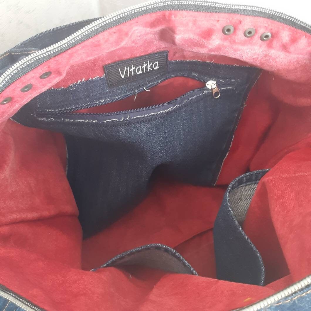 Large Hobo Denim Bag Jean Shoulder Bag Casual Handbag of Etsy