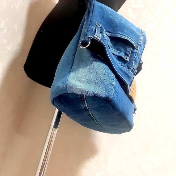 Borsa A Tracolla Da Donna In Denim Grande - Tote Bag Pieghevole Con Cerniera, Capiente E Riutilizzabile, Per Lavoro E Shopping - 6