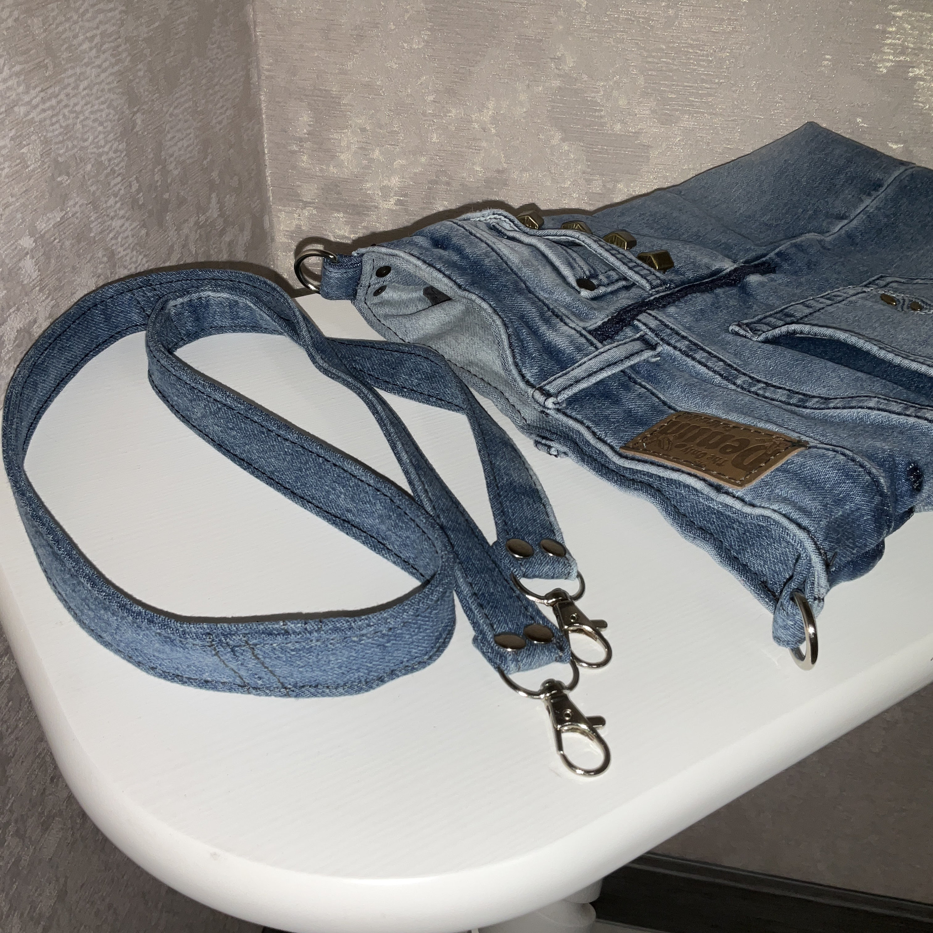 ウェンディ★関税込★FILLINTHEBLANK★Vintage Denim Micro Bag Handmade Denim Crossbody Purse, Casual Small Pouch of Shabby