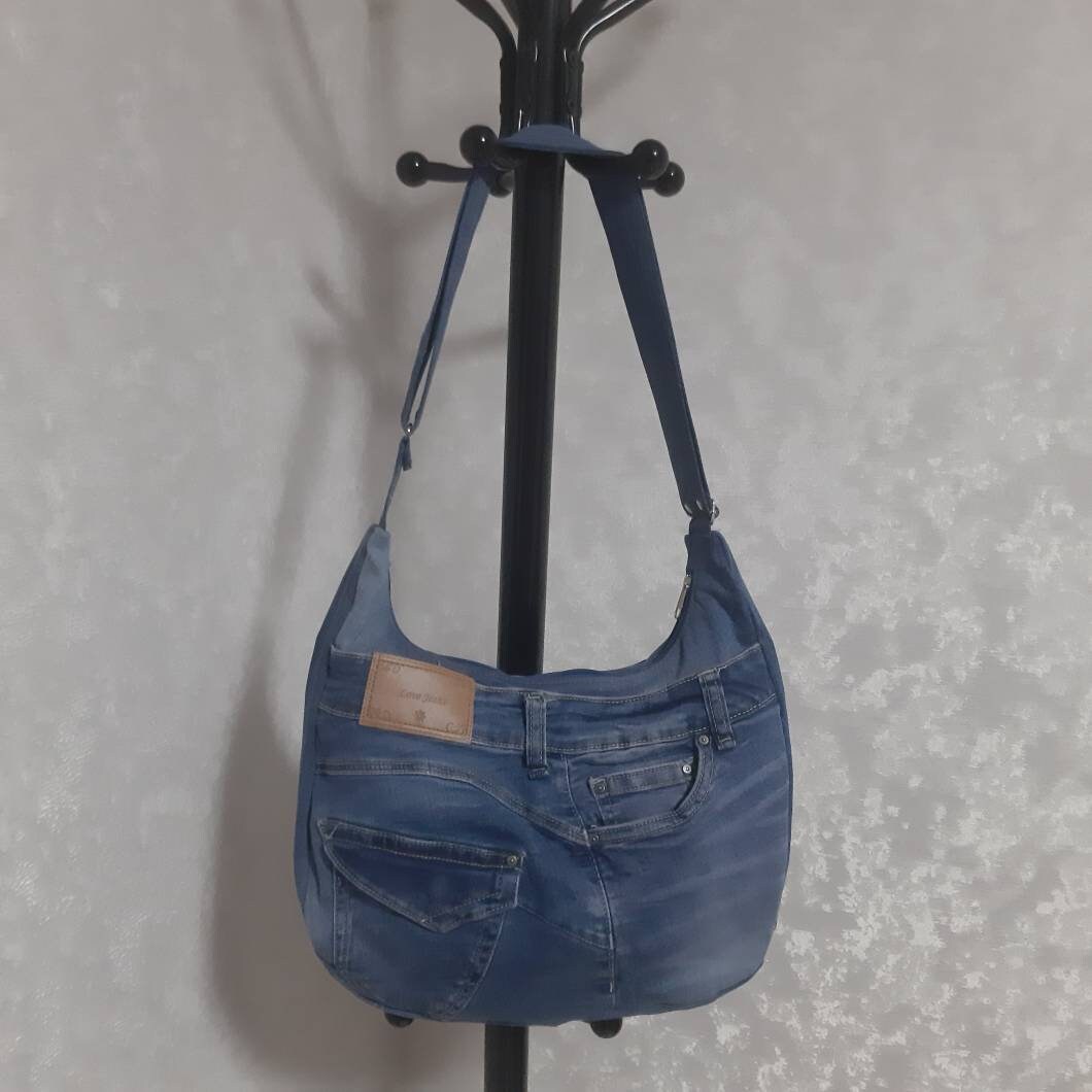 Crossbody Denim Bag Medium Size Jean Shoulder Bag Casual - Etsy