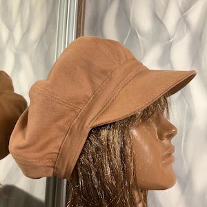 Handmade oversized patchwork newsboy cap 24,4", Boho beige Rasta hat in street fashion style, Falls cotton hat 62cm