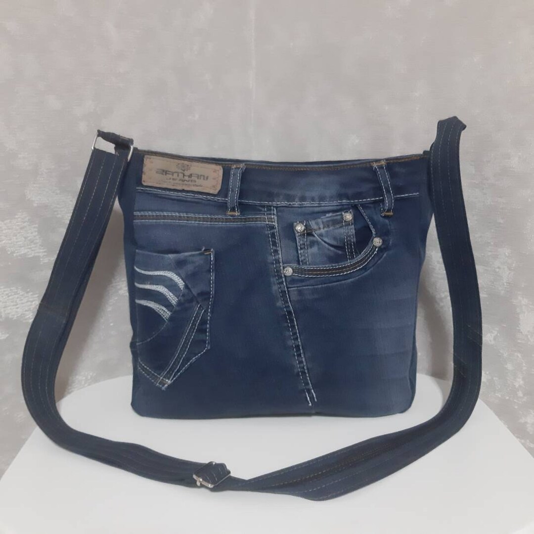Crossbody Denim Bag Hobo Bag of Jeans Casual Denim Purse - Etsy