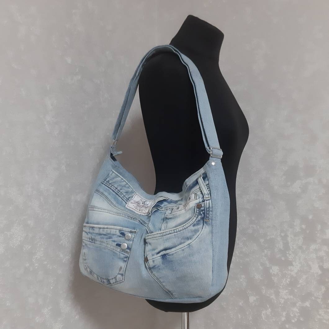 YANPLS Denim Hobo Shoulder Bag - Light Blue Crossbody Purse For Women With Multiple Pockets - View #11