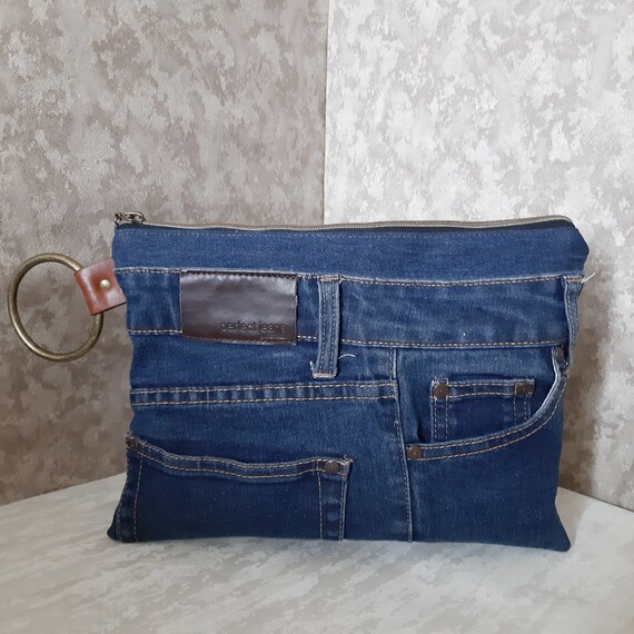denim clutch
