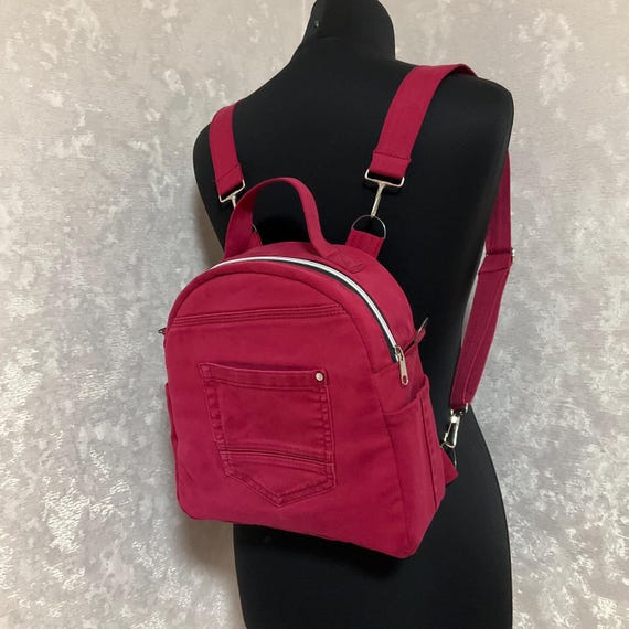 jean mini backpack purse Convertible Denim Bag Crossbody Bag Blue Convertible Den  Feltify Loungefly Denim Mini Backpack Small Denim Backpack Sponsored Ad