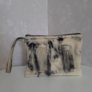 Handgemachte Jeanshandtasche, lässige kleine Clutch aus shabby Jeans, Handytasche, Brieftasche aus Denim