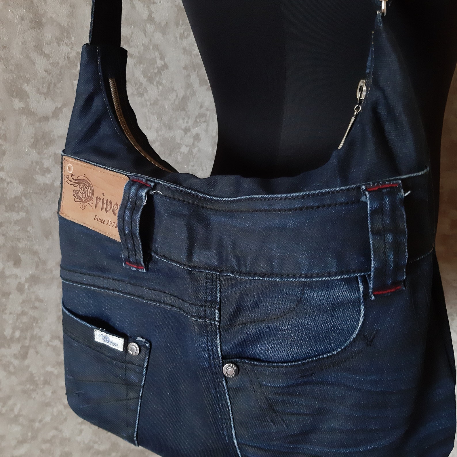 Shoulder denim bag medium size Jean crossbody purse Casual bag | Etsy