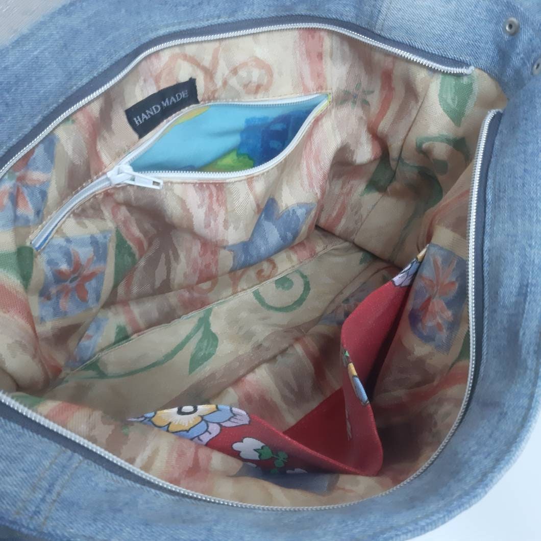 YANPLS Denim Hobo Shoulder Bag - Light Blue Crossbody Purse For Women With Multiple Pockets - View #10