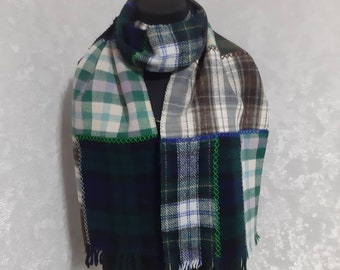 Boho gypsy-style patchwork scarf, Casual unisex scarf