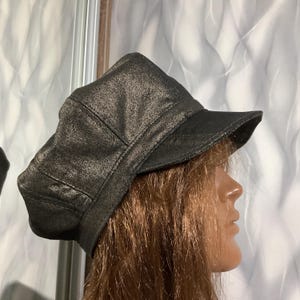 Handmade fabric patchwork newsboy cap 23", Boho falls newsboy hat in street fashion style, Casual patchwork hat 58cm