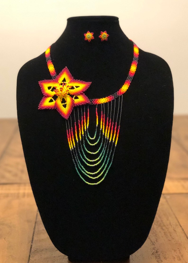 Handmade Mexican Beaded Choker Necklace Nelly